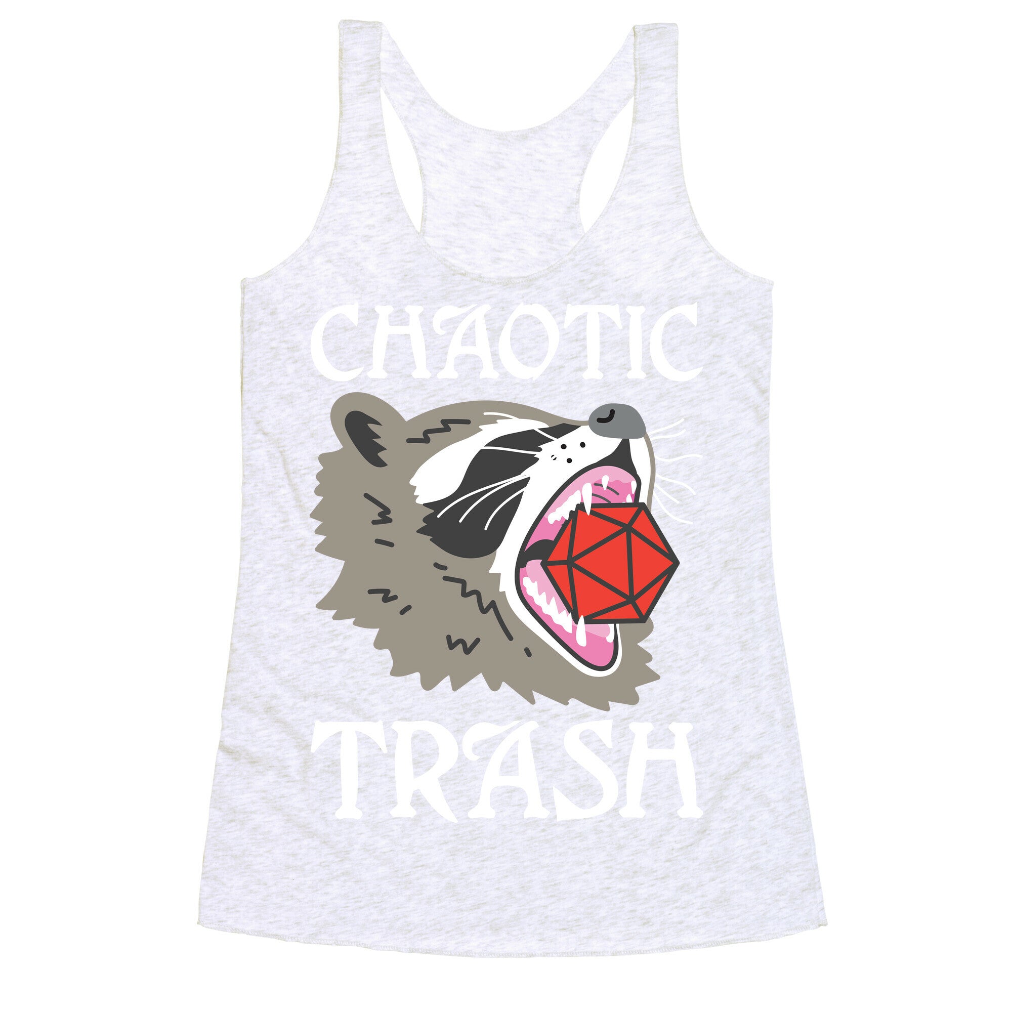 Chaotic Trash (Raccoon) Racerback Tank
